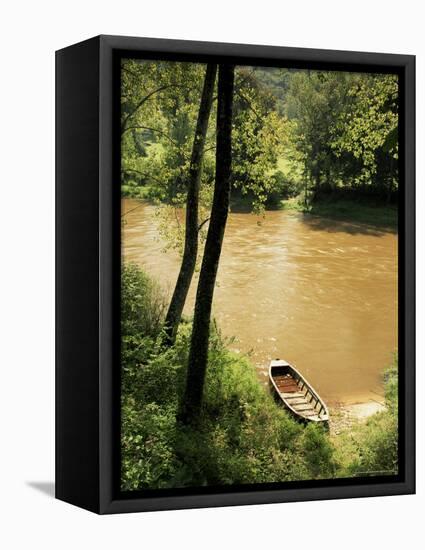 River Lot Near Estang, Midi Pyrenees, France-Michael Busselle-Framed Premier Image Canvas