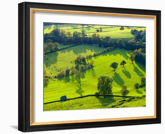 River Manifold Valley Near Ilam, Peak District National Park, Derbyshire, England-Alan Copson-Framed Photographic Print