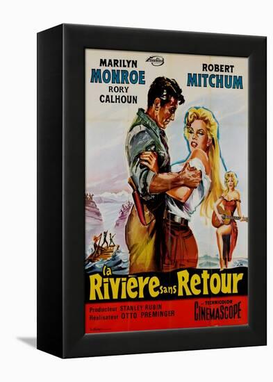 River of No Return, French Movie Poster, 1954-null-Framed Stretched Canvas