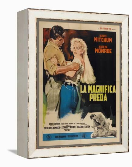 River of No Return, Italian Movie Poster, 1954-null-Framed Stretched Canvas