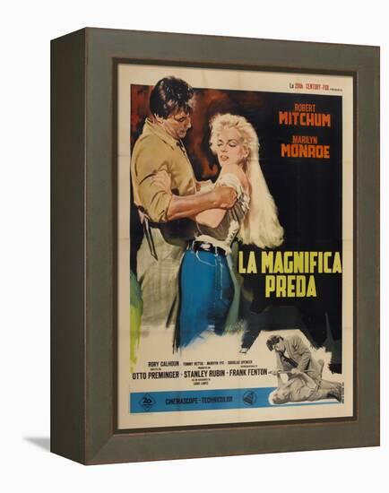 River of No Return, Italian Movie Poster, 1954-null-Framed Stretched Canvas