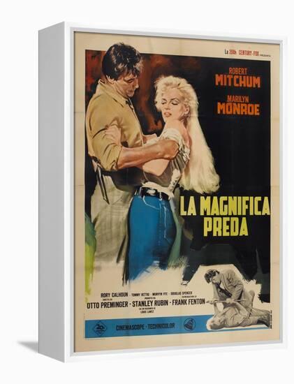 River of No Return, Italian Movie Poster, 1954-null-Framed Stretched Canvas