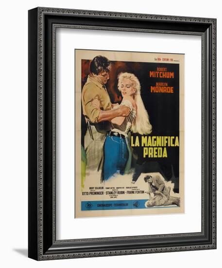 River of No Return, Italian Movie Poster, 1954-null-Framed Art Print