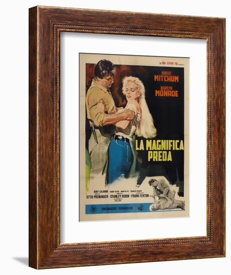 River of No Return, Italian Movie Poster, 1954-null-Framed Premium Giclee Print