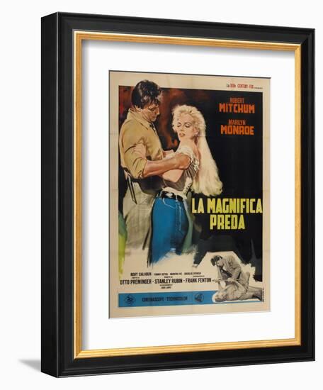 River of No Return, Italian Movie Poster, 1954-null-Framed Premium Giclee Print
