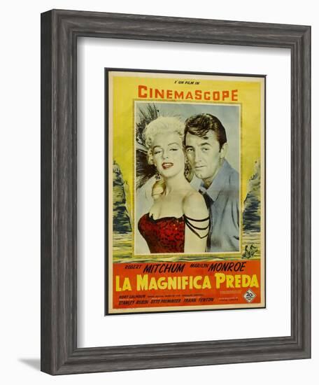 River of No Return, Italian Movie Poster, 1954-null-Framed Art Print