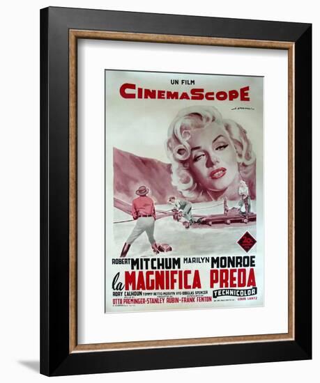 River of No Return, Italian Movie Poster, 1954-null-Framed Art Print