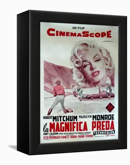 River of No Return, Italian Movie Poster, 1954-null-Framed Stretched Canvas