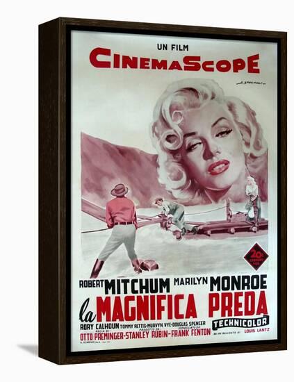 River of No Return, Italian Movie Poster, 1954-null-Framed Stretched Canvas