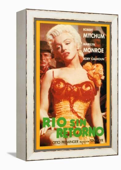 River of No Return, Spanish Movie Poster, 1954-null-Framed Stretched Canvas