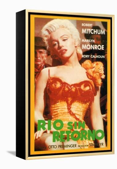 River of No Return, Spanish Movie Poster, 1954-null-Framed Stretched Canvas