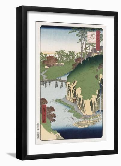 River of Waterfalls, Oji', from the Series 'One Hundred Views of Famous Places in Edo'-Hashiguchi Goyo-Framed Giclee Print