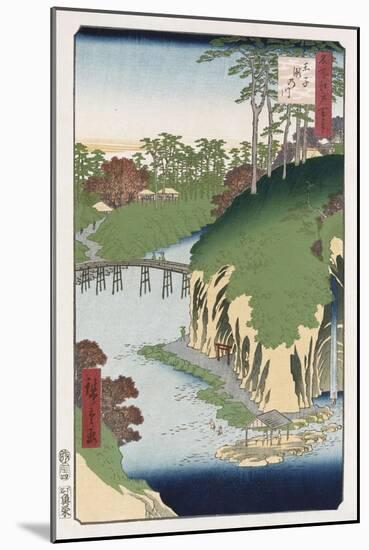 River of Waterfalls, Oji', from the Series 'One Hundred Views of Famous Places in Edo'-Hashiguchi Goyo-Mounted Giclee Print
