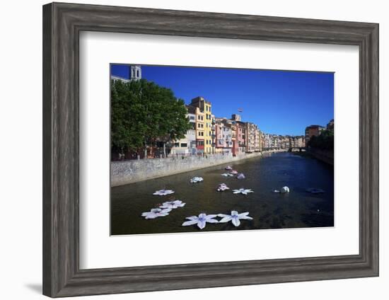 River Onyar During the Flower Festival, Girona, Catalonia, Spain-Rob Cousins-Framed Photographic Print