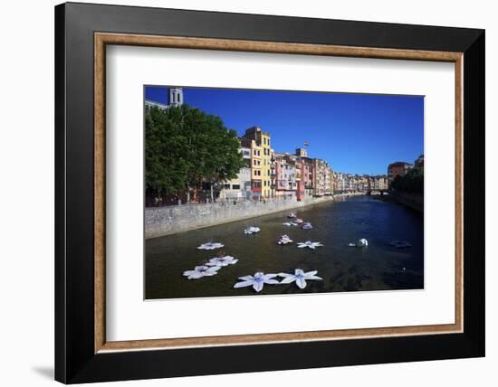 River Onyar During the Flower Festival, Girona, Catalonia, Spain-Rob Cousins-Framed Photographic Print