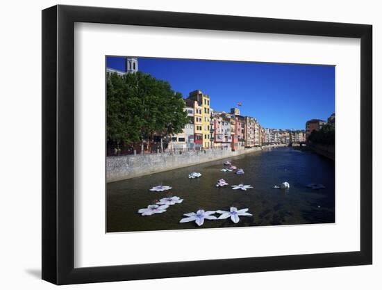 River Onyar During the Flower Festival, Girona, Catalonia, Spain-Rob Cousins-Framed Photographic Print