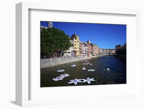 River Onyar During the Flower Festival, Girona, Catalonia, Spain-Rob Cousins-Framed Photographic Print