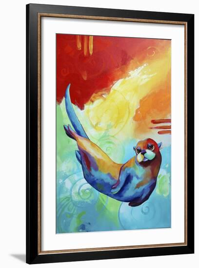 River Otter-Corina St. Martin-Framed Giclee Print