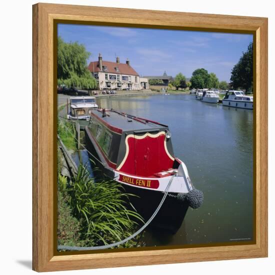 River Ouse Boating, Ely, Cambridgeshire, England-Roy Rainford-Framed Premier Image Canvas