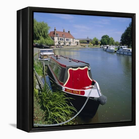 River Ouse Boating, Ely, Cambridgeshire, England-Roy Rainford-Framed Premier Image Canvas