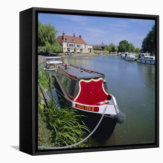 River Ouse Boating, Ely, Cambridgeshire, England-Roy Rainford-Framed Premier Image Canvas