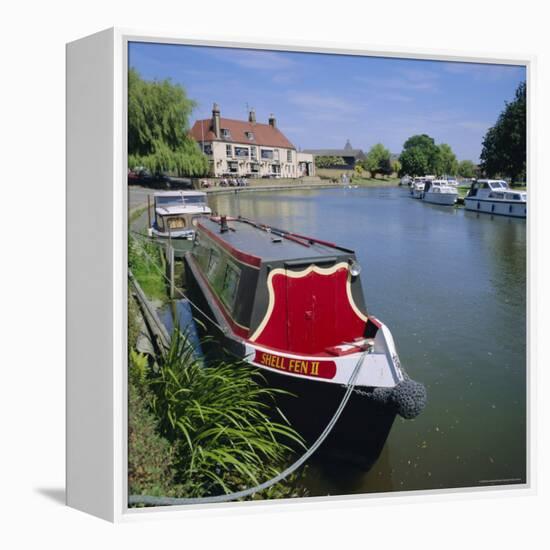 River Ouse Boating, Ely, Cambridgeshire, England-Roy Rainford-Framed Premier Image Canvas