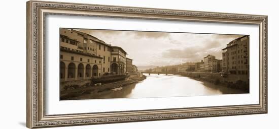 River Passing Through a City, Arno River, Florence, Italy-null-Framed Photographic Print