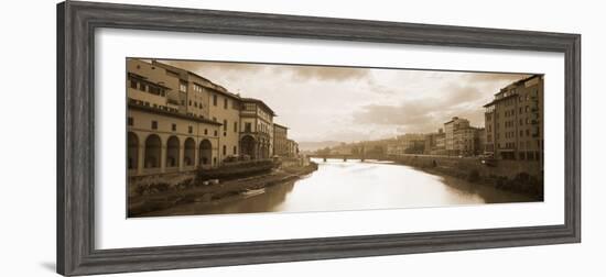 River Passing Through a City, Arno River, Florence, Italy-null-Framed Photographic Print