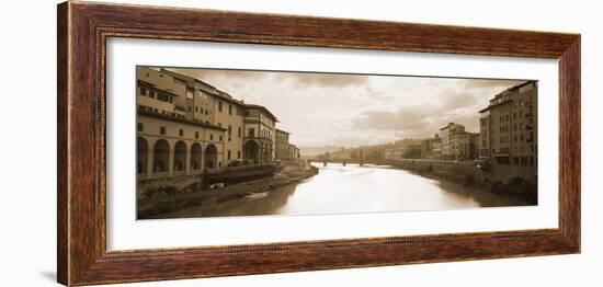 River Passing Through a City, Arno River, Florence, Italy-null-Framed Photographic Print