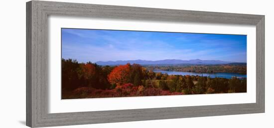 River Passing Through a Forest, Hudson River Valley, Hudson River, New York State, USA-null-Framed Photographic Print