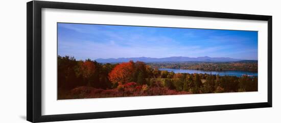River Passing Through a Forest, Hudson River Valley, Hudson River, New York State, USA-null-Framed Photographic Print