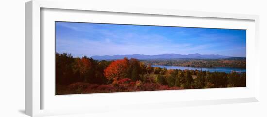 River Passing Through a Forest, Hudson River Valley, Hudson River, New York State, USA-null-Framed Photographic Print