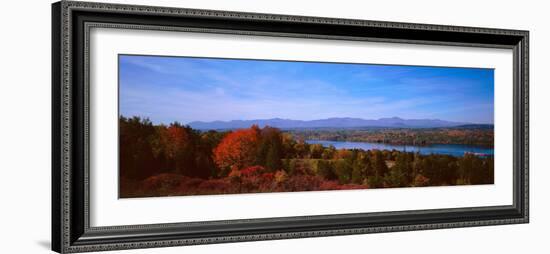 River Passing Through a Forest, Hudson River Valley, Hudson River, New York State, USA-null-Framed Photographic Print