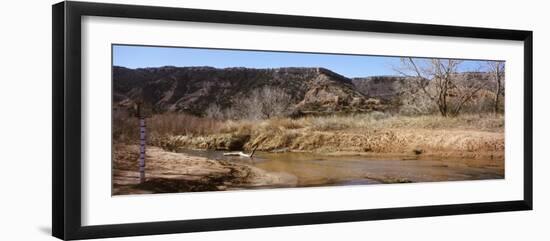 River Passing Through a Landscape, Palo Duro Canyon State Park, Texas, USA-null-Framed Photographic Print