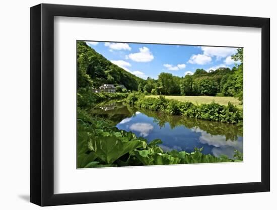 River Rance Banks, Dinan, Brittany, France, Europe-Guy Thouvenin-Framed Photographic Print