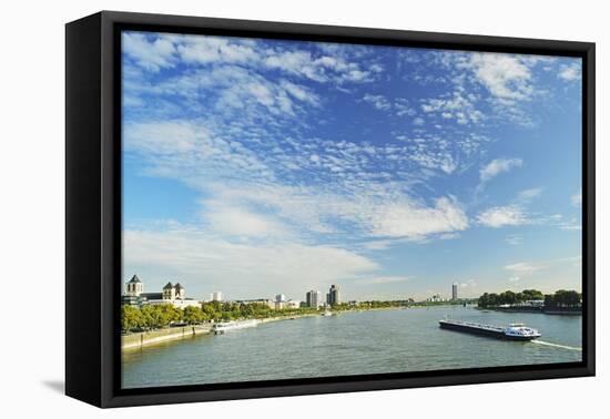 River Rhine, Cologne, North Rhine-Westphalia, Germany, Europe-Jochen Schlenker-Framed Premier Image Canvas