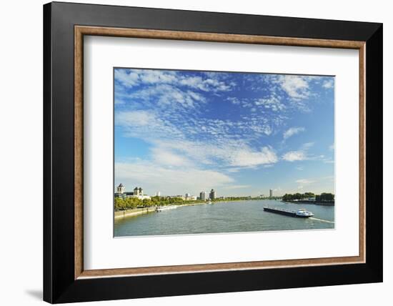 River Rhine, Cologne, North Rhine-Westphalia, Germany, Europe-Jochen Schlenker-Framed Photographic Print