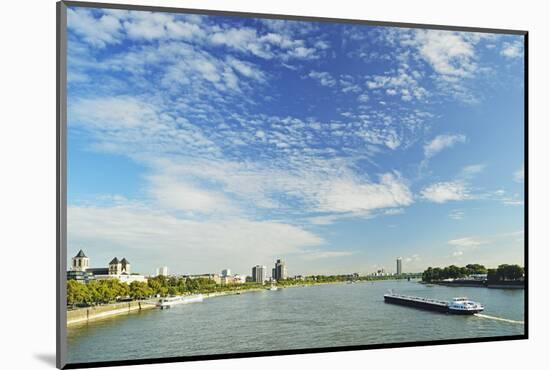 River Rhine, Cologne, North Rhine-Westphalia, Germany, Europe-Jochen Schlenker-Mounted Photographic Print