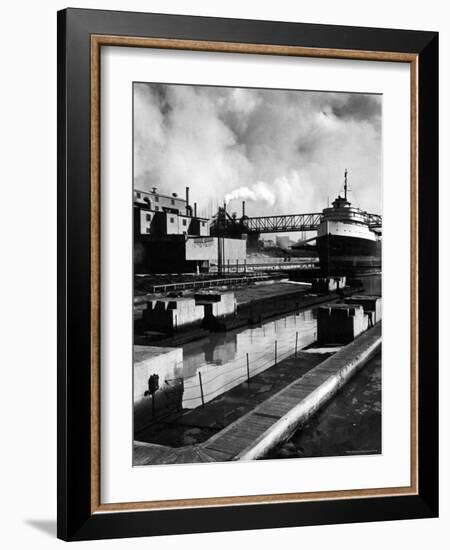 River Rouge, on Which the Ford River Rouge Plant is Situated-Walker Evans-Framed Photographic Print