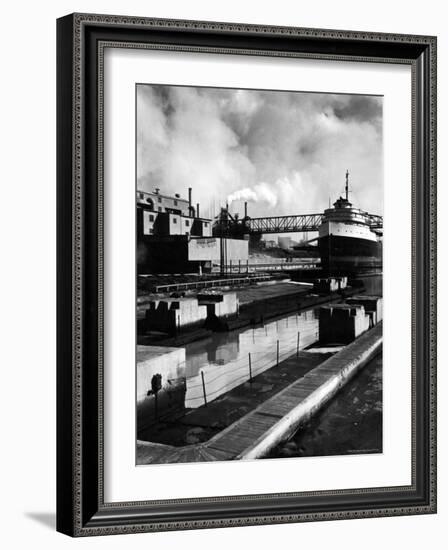 River Rouge, on Which the Ford River Rouge Plant is Situated-Walker Evans-Framed Photographic Print