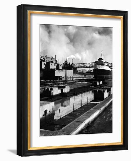 River Rouge, on Which the Ford River Rouge Plant is Situated-Walker Evans-Framed Photographic Print