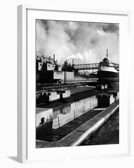 River Rouge, on Which the Ford River Rouge Plant is Situated-Walker Evans-Framed Photographic Print