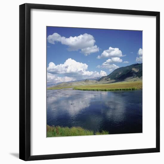 River Running Through Countryside-null-Framed Photographic Print