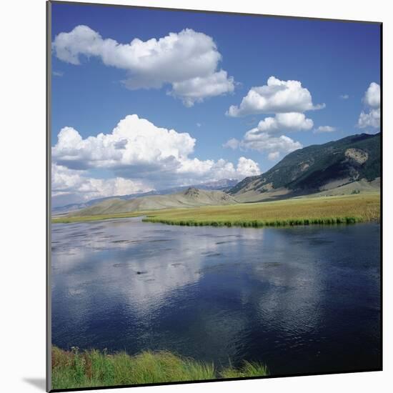 River Running Through Countryside-null-Mounted Photographic Print