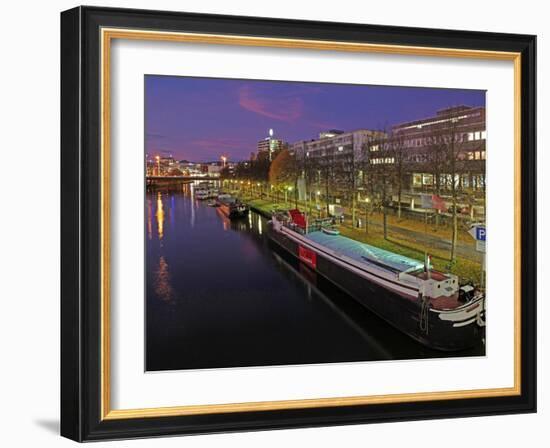 River Saar, Saarbrucken, Saarland, Germany, Europe-Hans Peter Merten-Framed Photographic Print