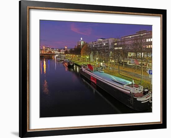 River Saar, Saarbrucken, Saarland, Germany, Europe-Hans Peter Merten-Framed Photographic Print