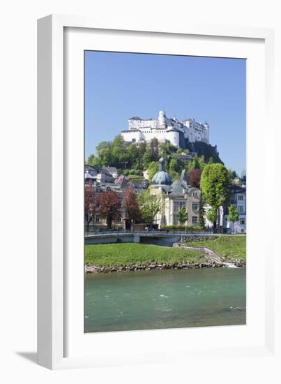 River Salzach with Hohensalzburg Castle and the Old Town-Markus Lange-Framed Photographic Print