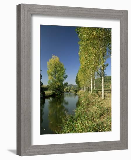 River Sarthe, Near Le Mans, Sarthe, Western Loire, Pays De La Loire, France-Michael Busselle-Framed Photographic Print