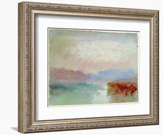 River Scene, 1834-J. M. W. Turner-Framed Giclee Print
