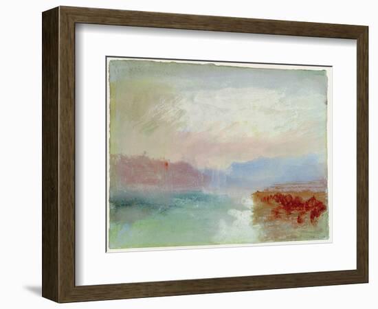 River Scene, 1834-J. M. W. Turner-Framed Giclee Print